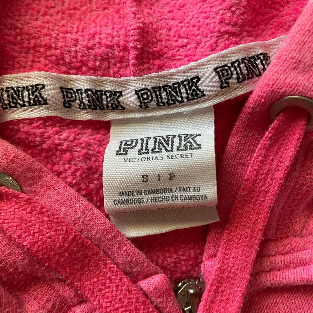 PINK Neon Pink Zip-Up Hoodie - Picture 3 of 3